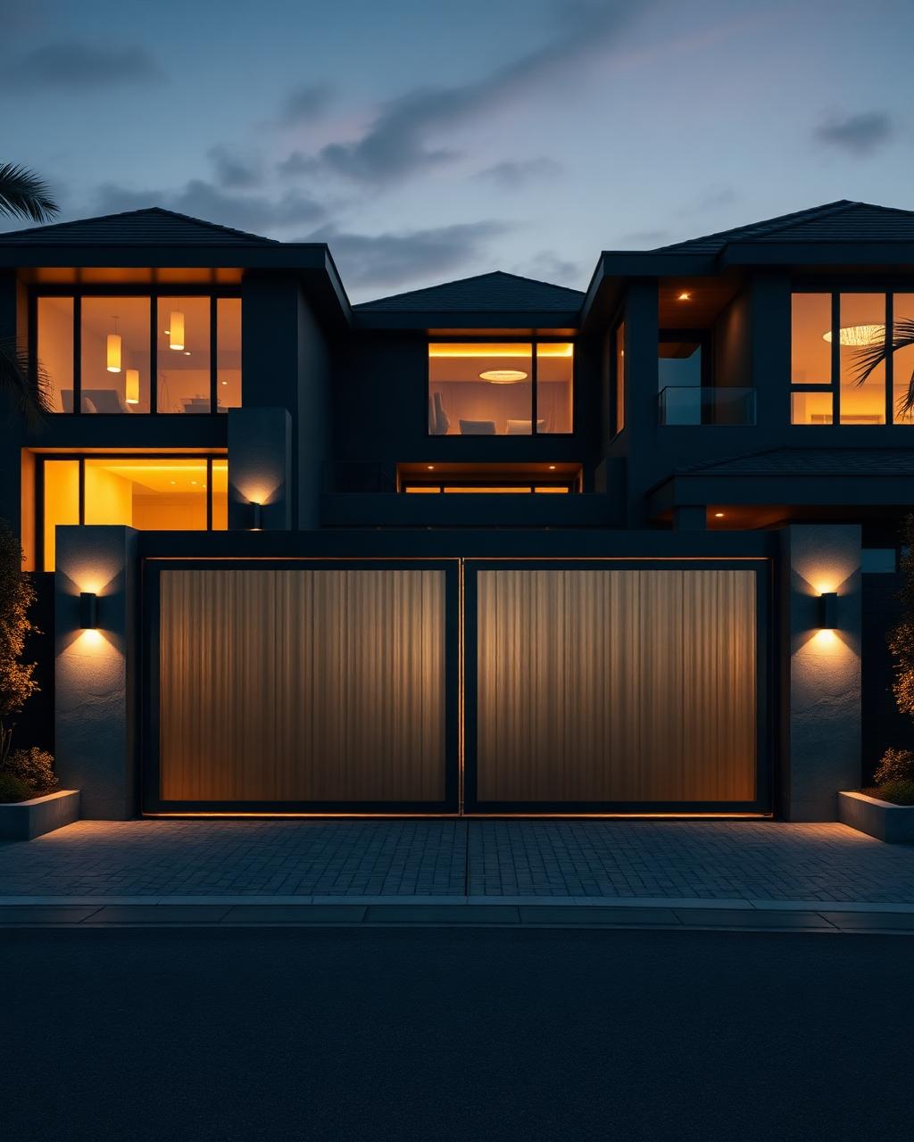 Luxury mansion entrance with a HiddenGate