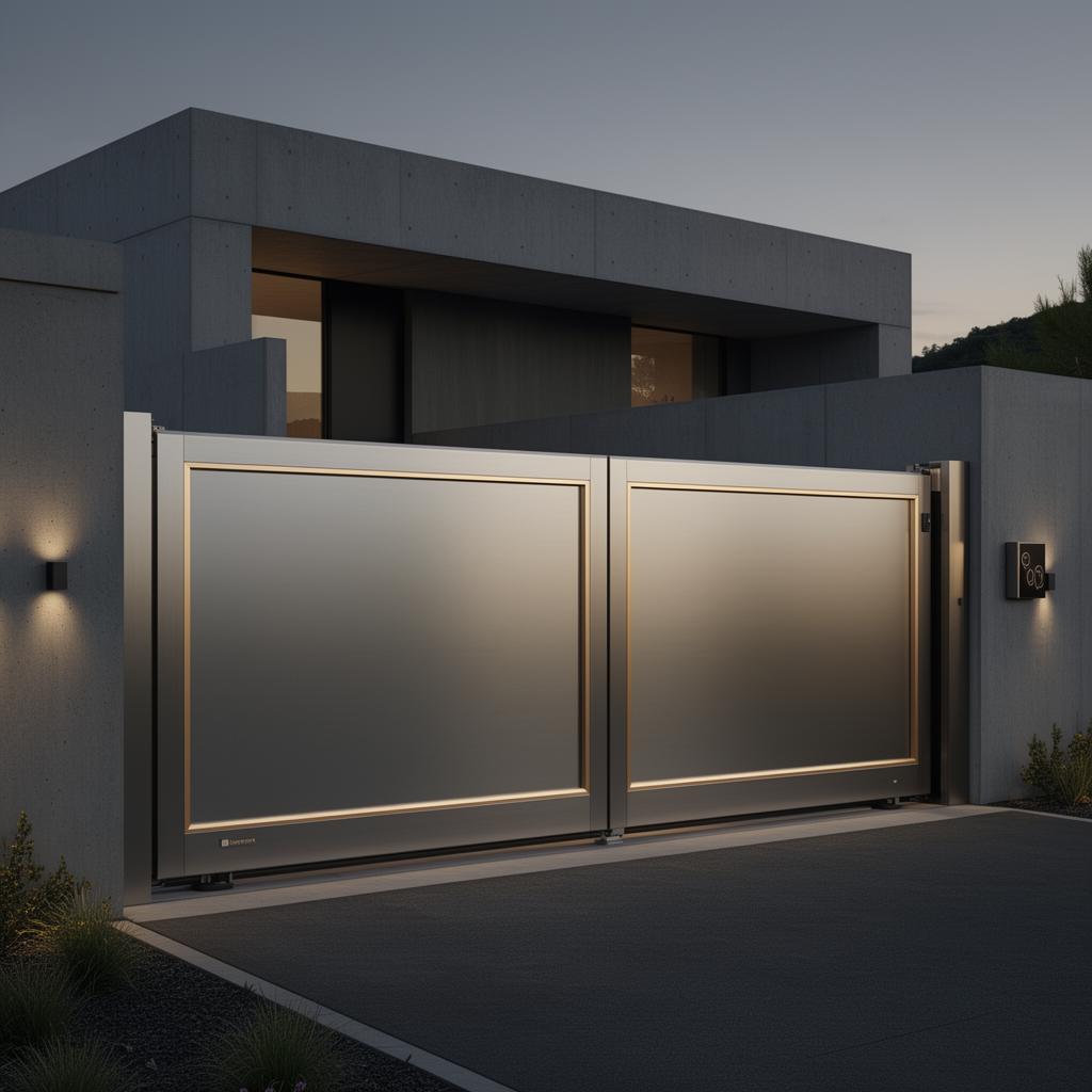 The HiddenGate driveway gate raised